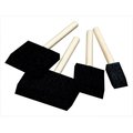 School Smart School Smart 085669 2 In. Wedge Shaped Foam Wood Handle Paint Brush; Pack - 10 85669